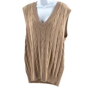 Cotton Candy LA Tan Knitted Sweater Vest